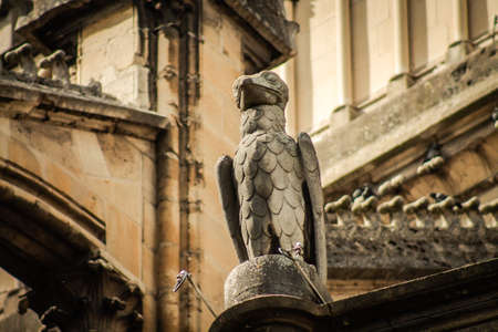 Reims France September 04, 2020 View of the exterior facade of the Roman Catholic Notre Dame de Reims Cathedral, a historical monument in the Grand Est region of France and one of the oldest in Europeのeditorial素材