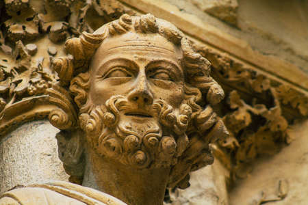 Reims France September 04, 2020 View of the exterior facade of the Roman Catholic Notre Dame de Reims Cathedral, a historical monument in the Grand Est region of France and one of the oldest in Europeのeditorial素材