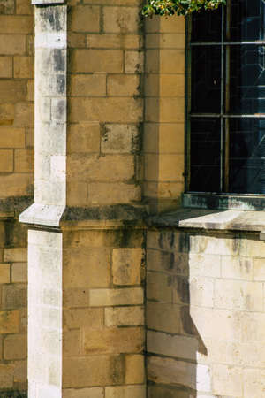 Reims France September 21, 2020 View of the exterior facade of the Basilica of Saint-Remi, a...