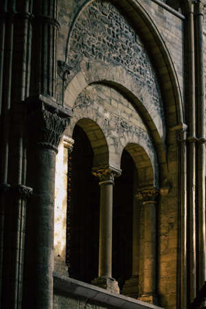 Reims France September 21, 2020 View of inside the Basilica of Saint-Remi, a medieval abbey church...