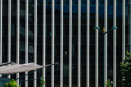 Lisbon Portugal july 25, 2020 View of the facade of modern buildings in the downtown area of Lisbon, the hilly coastal capital city of Portugal and one of the oldest cities in Europeのeditorial素材