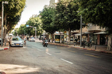 Tel Aviv Israel September 29, 2020 View of an unidentified people with a face mask to protect from...