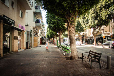 Tel Aviv Israel September 29, 2020 View of unidentified people with a face mask to protect from the...