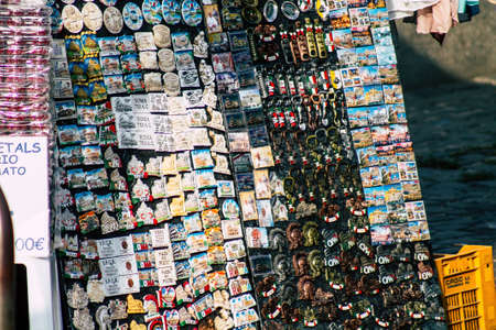 Closeup of decorative item sold in a souvenir shop for tourist in the downtownの写真素材