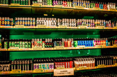 Closeup of decorative item sold in a souvenir shop for tourist in the downtownの写真素材