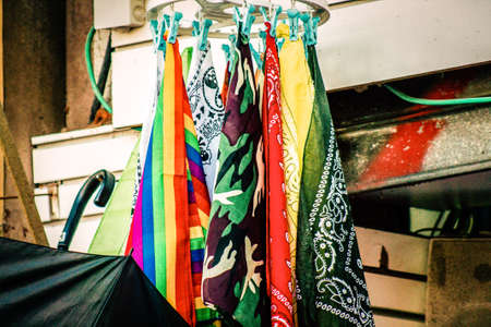 Closeup of decorative item sold in a souvenir shop for tourist in the downtownの写真素材