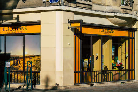 Reims France October 31, 2020 View of business in downtown closed by the government following the...