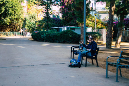 Tel Aviv Israel December 12, 2020 View of unidentified Israeli people enjoying in a public garden of Tel Aviv during the Coronavirus outbreak hitting Israelのeditorial素材