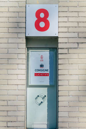 Reims France February 10, 2021 Football Reims stadium located in the center of the town and closed by the government following the Coronavirus pandemic affecting Franceのeditorial素材