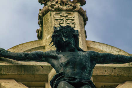 Reims France March 03, 2021 Cemetery of the city of Reims during the coronavirus epidemic hitting Franceのeditorial素材