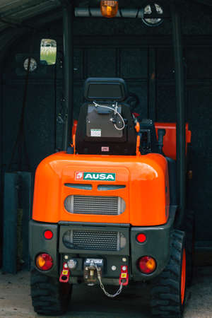 Reims France March 03, 2021 Gardening machine in a public garden in Reims, mainly used for gardening workのeditorial素材