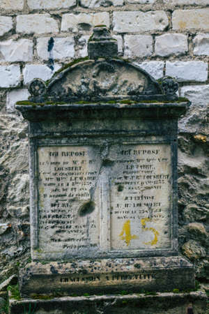 Reims France March 04, 2021 Ancien graves in the cemetery of the North, Built at the end of the 18th...