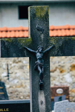 Reims France March 04, 2021 Ancien graves in the cemetery of the North, Built at the end of the 18th...