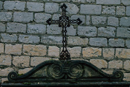 Reims France March 04, 2021 Ancien graves in the cemetery of the North, Built at the end of the 18th century and contains the remains of most of the citizens who distinguished themselves in the cityのeditorial素材
