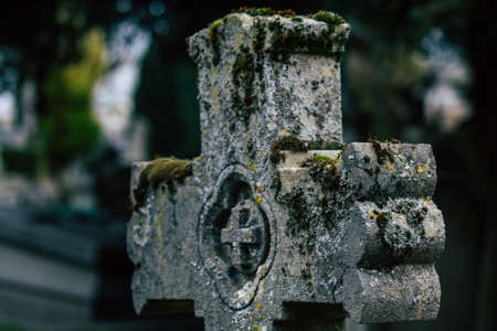 Reims France March 04, 2021 Ancien graves in the cemetery of the North, Built at the end of the 18th...