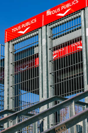 Reims France February 10, 2021 Football Reims stadium located in the center of the town and closed...