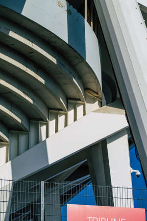 Reims France February 10, 2021 Football Reims stadium located in the center of the town and closed by the government following the  pandemic affecting Franceのeditorial素材