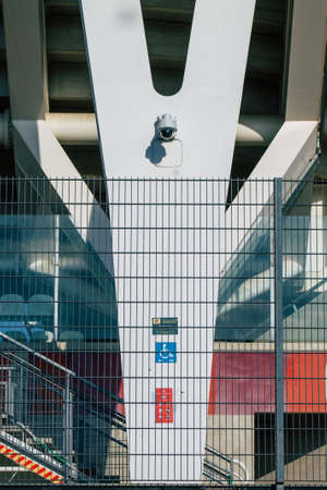 Reims France February 10, 2021 Football Reims stadium located in the center of the town and closed...