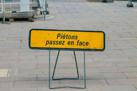 Reims France April 15, 2021 Construction site of a new building in the downtown of Reims during the outbreak hitting Franceのeditorial素材