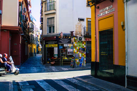 Seville Spain July 05, 2021 Urban landscape of the city of Seville, an emblematic city and the capital of the region of Andalusia, in the south of Spainのeditorial素材
