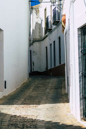 Carmona Spain July 14, 2021 Narrow street in town of Carmona called The Bright Star of Europe, the...
