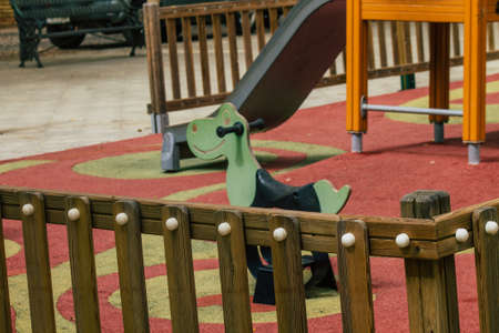 Carmona Spain July 16, 2021 Playground in the old city of Carmona called The Bright Star of Europe,...