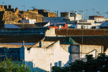 Carmona Spain July 18, 2021 Panoramic view of Carmona called The Bright Star of Europe, the town shows a typical narrow and meandering Arabic layoutの写真素材