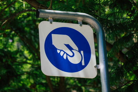Seville Spain July 10, 2021 Street sign or road sign, erected at the side of or above roads to provide information to road user in the downtown area of Sevilleのeditorial素材