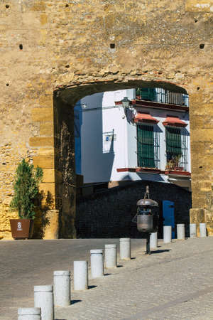 Carmona Spain July 14, 2021 Narrow street in town of Carmona called The Bright Star of Europe, the town shows a typical narrow and meandering Arabic layout which will transport you to a distant pastのeditorial素材