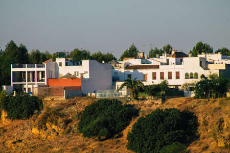 Carmona Spain July 18, 2021 Panoramic view of Carmona called The Bright Star of Europe, the town shows a typical narrow and meandering Arabic layoutのeditorial素材
