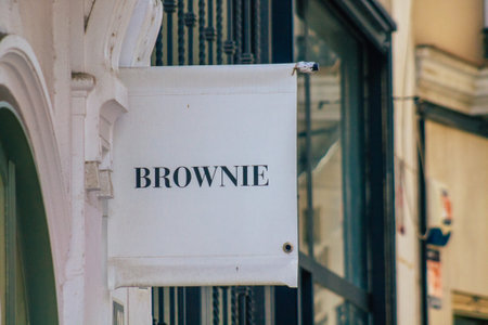 Seville Spain July 21, 2021 Facade of a building in the streets of Seville, an emblematic city and...