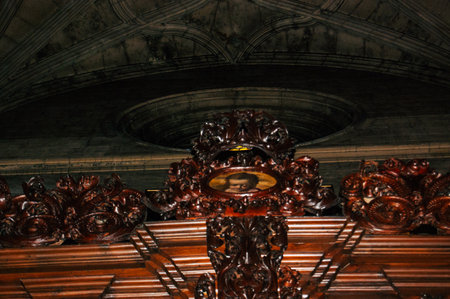 Carmona Spain July 15, 2021 The Priory Church of Santa Maria is Gothic in style and has proportions of a cathedral, built mainly in the 15th and 16th centuries on the site of Carmona former mosqueのeditorial素材