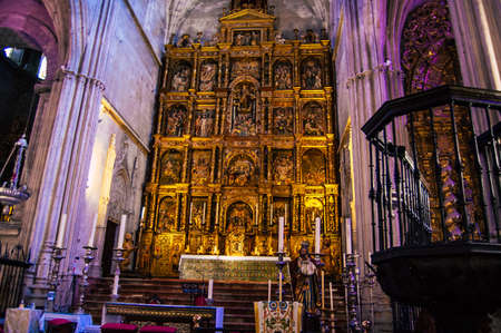 Carmona Spain July 15, 2021 The Priory Church of Santa Maria is Gothic in style and has proportions of a cathedral, built mainly in the 15th and 16th centuries on the site of Carmona former mosqueのeditorial素材