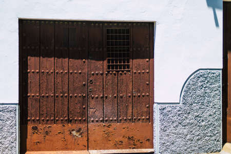 Carmona Spain July 26, 2021 Facade of old house in the streets of Carmona called The Bright Star of...