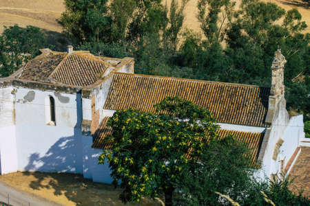 Carmona Spain July 26, 2021 Countryside of Carmona located in Andalusia in the south of Spain, this agricultural land has been cultivated since ancient times by localsの写真素材