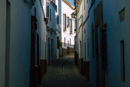 Carmona Spain July 26, 2021 Narrow street in town of Carmona called The Bright Star of Europe, the...