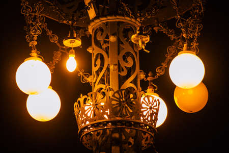 Carmona Spain July 28, 2021 Night street in town of Carmona called The Bright Star of Europe, the...