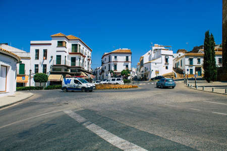 Carmona Spain July 30, 2021 Urban landscape of Carmona called The Bright Star of Europe, the town shows a typical narrow and meandering Arabic layoutの写真素材