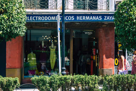 Carmona Spain July 30, 2021 Business in the town of Carmona called The Bright Star of Europe, the...