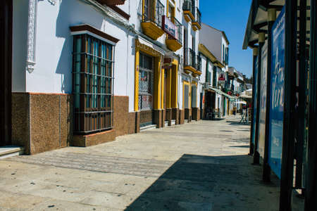 Carmona Spain July 30, 2021 Urban landscape of Carmona called The Bright Star of Europe, the town shows a typical narrow and meandering Arabic layoutの写真素材