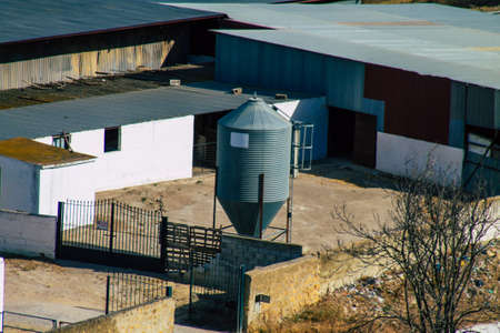 Carmona Spain July 26, 2021 Farm in the countryside of Carmona located in Andalusia in the south of Spain, this agricultural land has been cultivated since ancient times by localsのeditorial素材