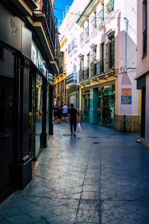 Seville Spain July 05, 2021 Urban landscape of the city of Seville, an emblematic city and the capital of the region of Andalusia, in the south of Spainのeditorial素材