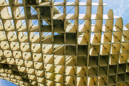 Seville Spain August 16, 2021 The Metropol Parasol, popularly linked to the name of Las Setas, is...