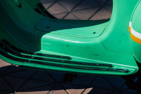 Seville Spain August 28, 2021 Accessible scooter to hire for short periods of time, usually for a...