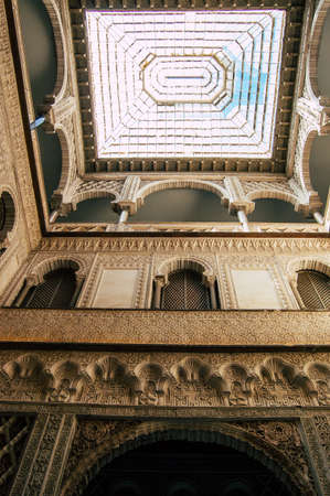 Seville Spain September 04, 2021 The Alcazar of Seville and its gardens is a fortified palace from the Muslim then Christian era. Considered the most brilliant example of Mudejar architecture in Spainのeditorial素材