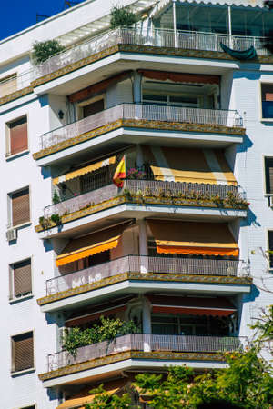Seville Spain September 04, 2021 Building located in the city of Seville, emblematic city and capital of the region of Andalusia, in the south of Spainのeditorial素材