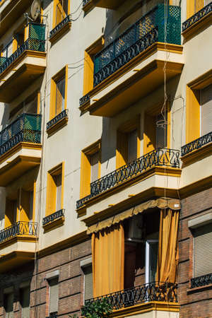 Seville Spain September 04, 2021 Building located in the city of Seville, emblematic city and capital of the region of Andalusia, in the south of Spainのeditorial素材