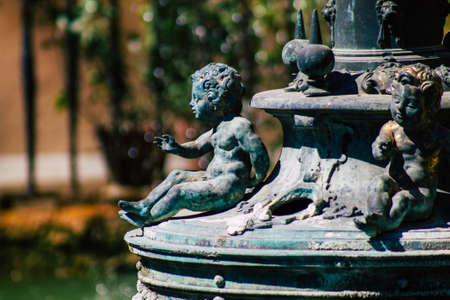 Seville Spain September 04, 2021 The Alcazar of Seville and its gardens is a fortified palace from the Muslim then Christian era. Considered the most brilliant example of Mudejar architecture in Spainのeditorial素材