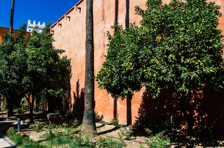 Seville Spain September 04, 2021 The Alcazar of Seville and its gardens is a fortified palace from the Muslim then Christian era. Considered the most brilliant example of Mudejar architecture in Spainのeditorial素材