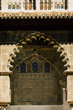 Seville Spain September 04, 2021 The Alcazar of Seville and its gardens is a fortified palace from the Muslim then Christian era. Considered the most brilliant example of Mudejar architecture in Spainのeditorial素材
